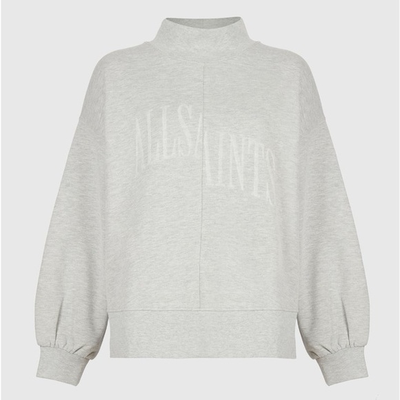 All Saints Navarra Splitsaints Grey Marl sweatshirt, new with tags, size Small - Picture 4 of 14